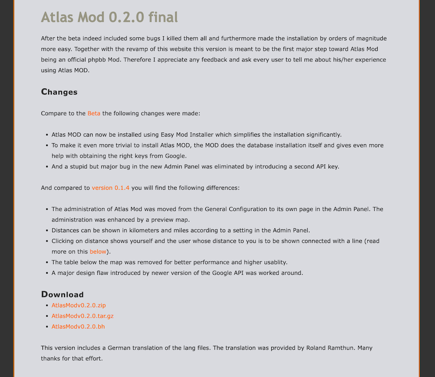 Atlas Mod Website screenshot (via archive.org)