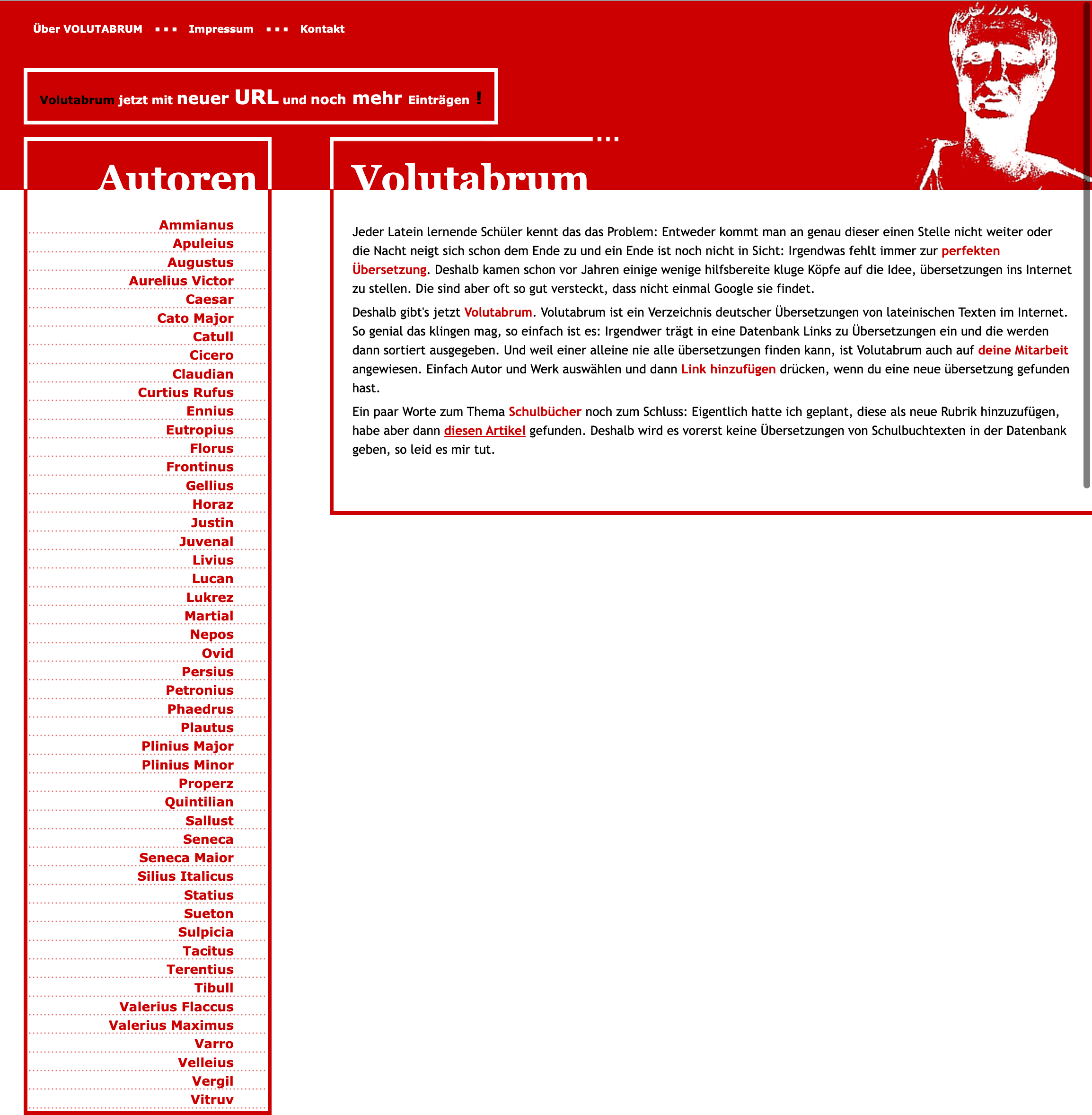 Screenshot of volutabrum.de, 2007